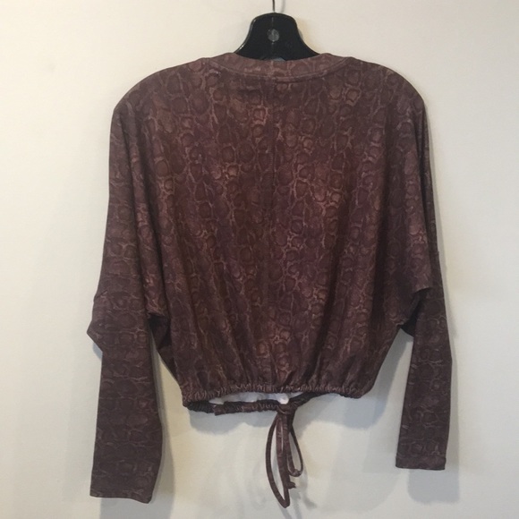 EVOLUTION AND CREATION Women’s Long Sleeve Bolero Inspired Tie Front Top Size S - Picture 9 of 10